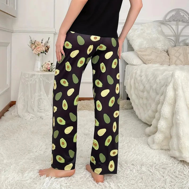 SHEIN Avocado Print Sleepwear