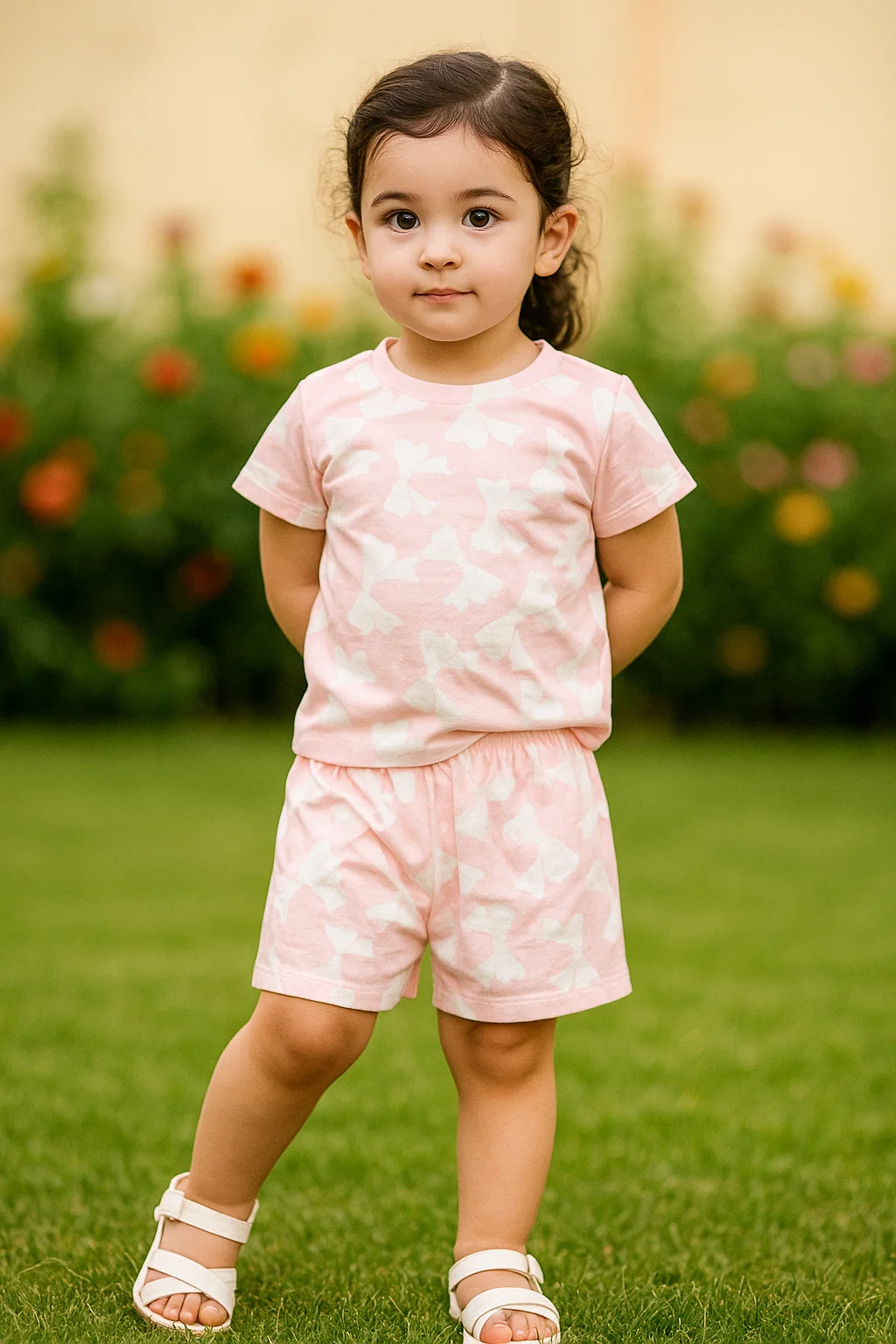 Pastel Bow Playset T short & short set