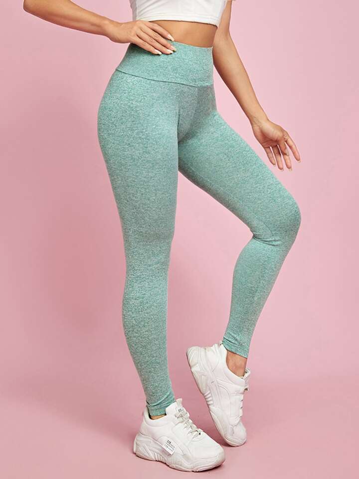 PETITE High Waisted Marble knitted Leggings