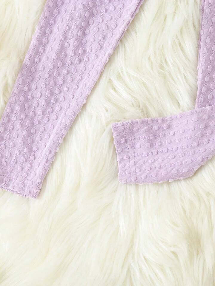 Young Girl Solid Tee & Leggings Snug Fit PJ Set