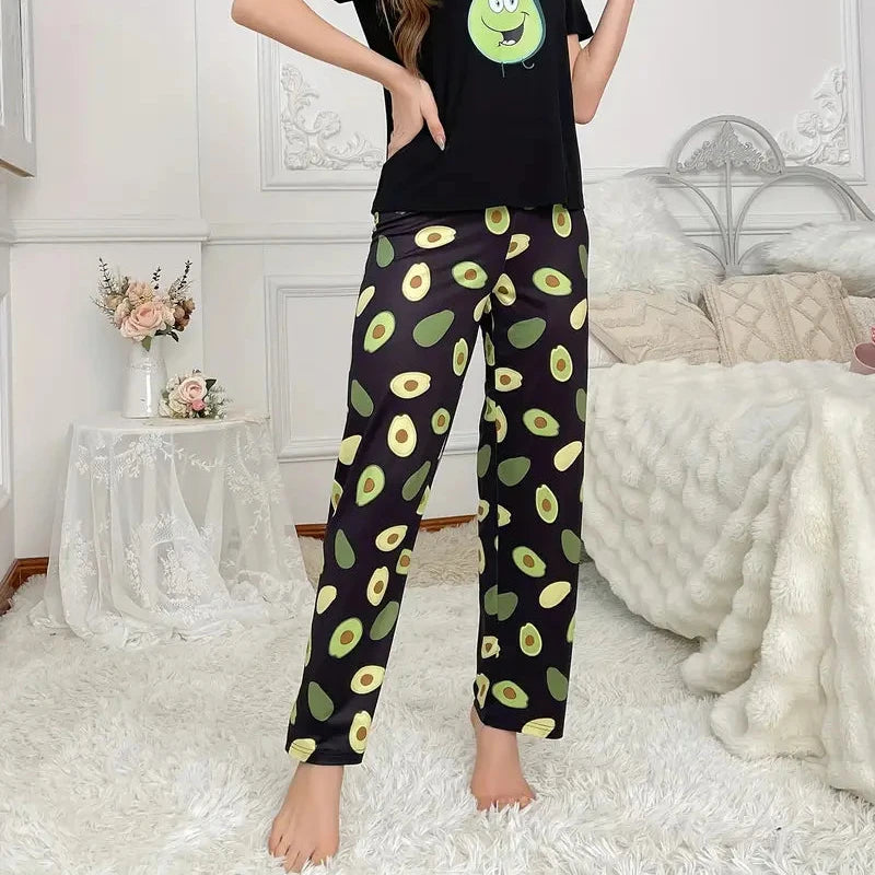 SHEIN Avocado Print Sleepwear