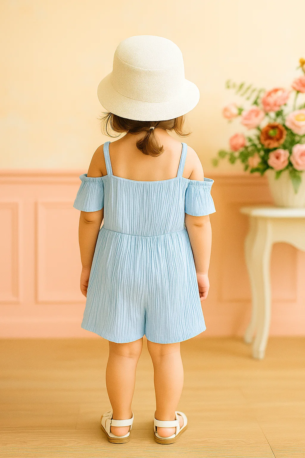 Blue Bow Sweetheart Jumpsuit & Hat