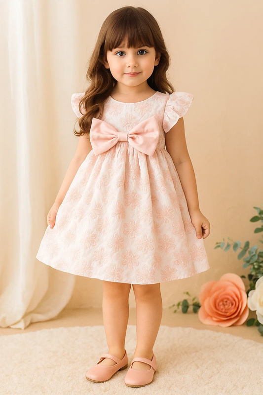 Shein Baby Striped Print Bow Dress