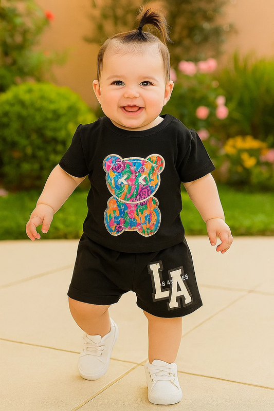 Rainbow Bear Kids Set T shirt & shorts