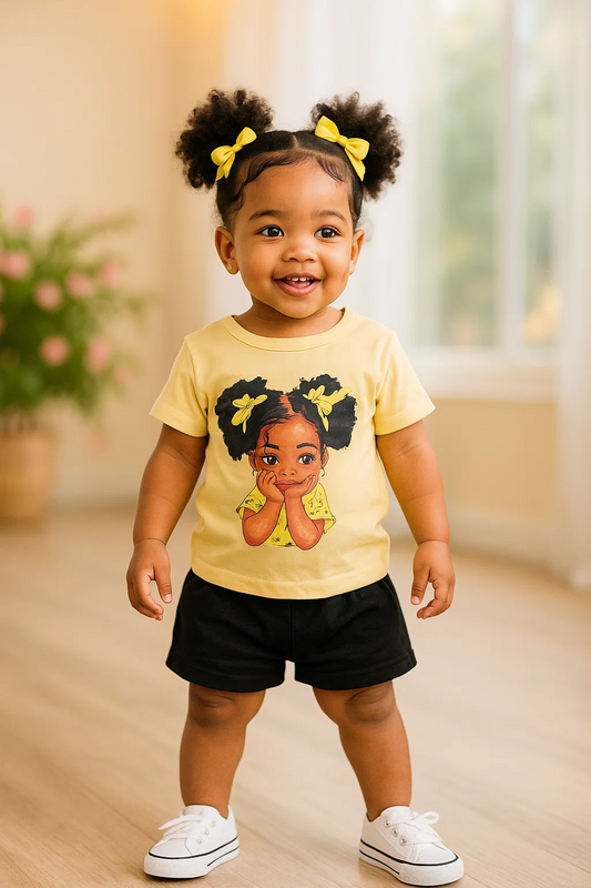 Sunny Sunflower Twinset T shirt & shorts