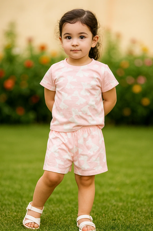 Pastel Bow Playset T short & short set