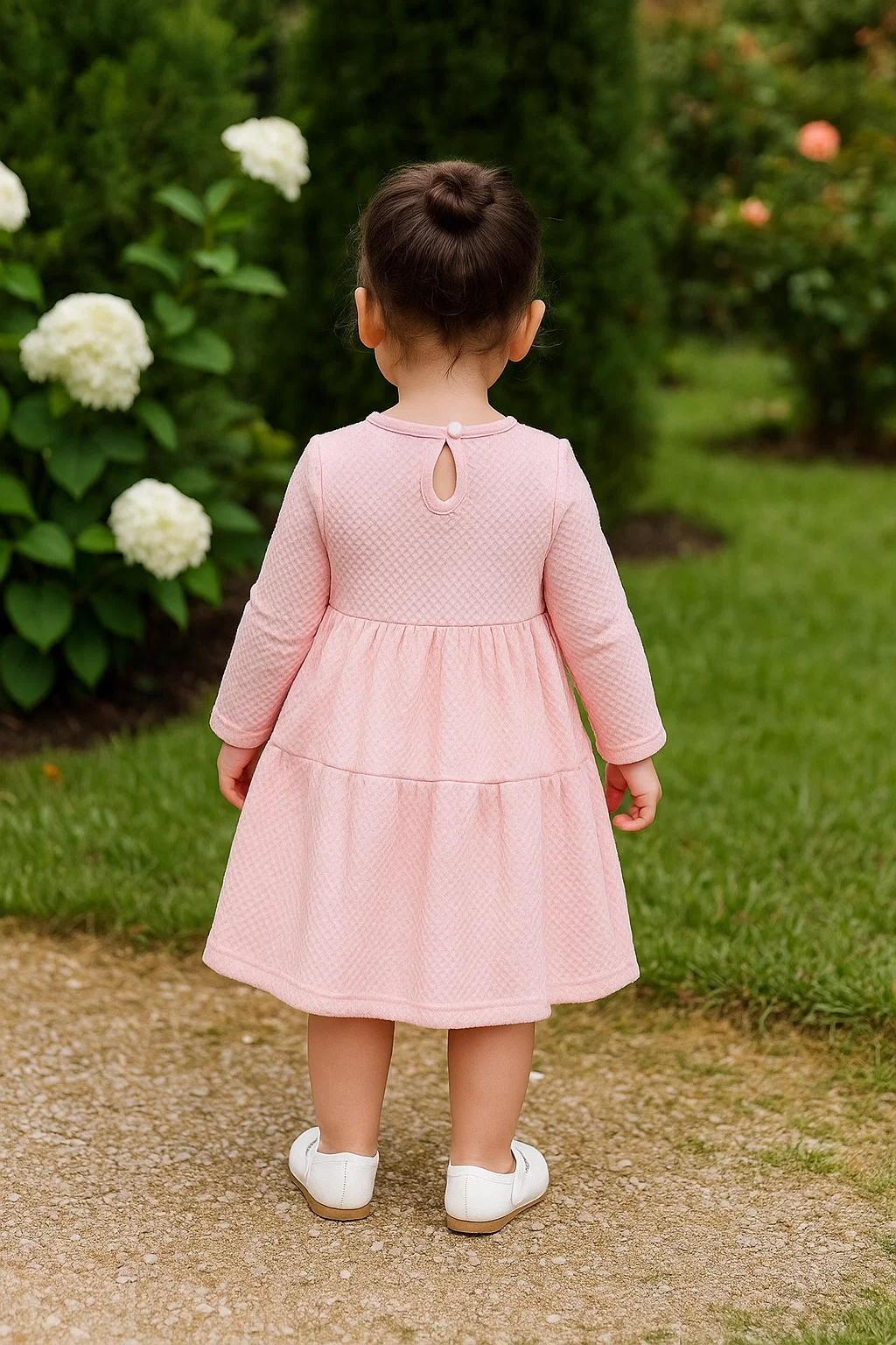 SHEIN PINK Baby Girls' Sweet & Soft A-Line Dress