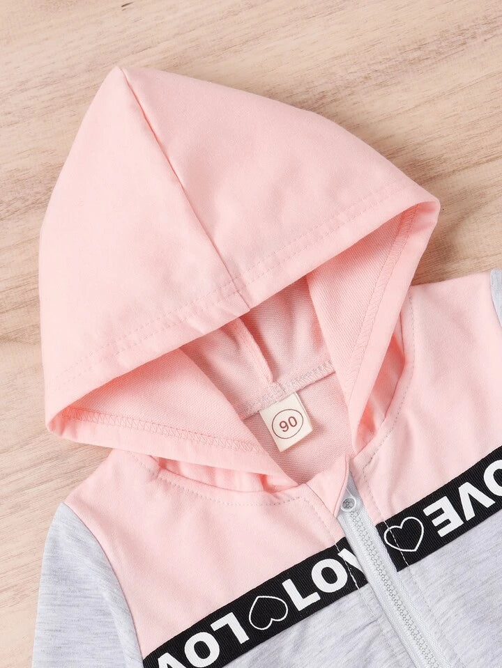 Pink Hood Vibes Kids Tracksuit