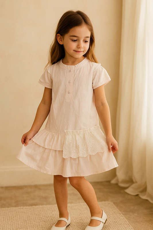 SHEIN linen Lace Charm Dress