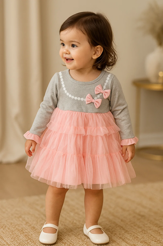 SHEIN Pearl Bow Party Dress