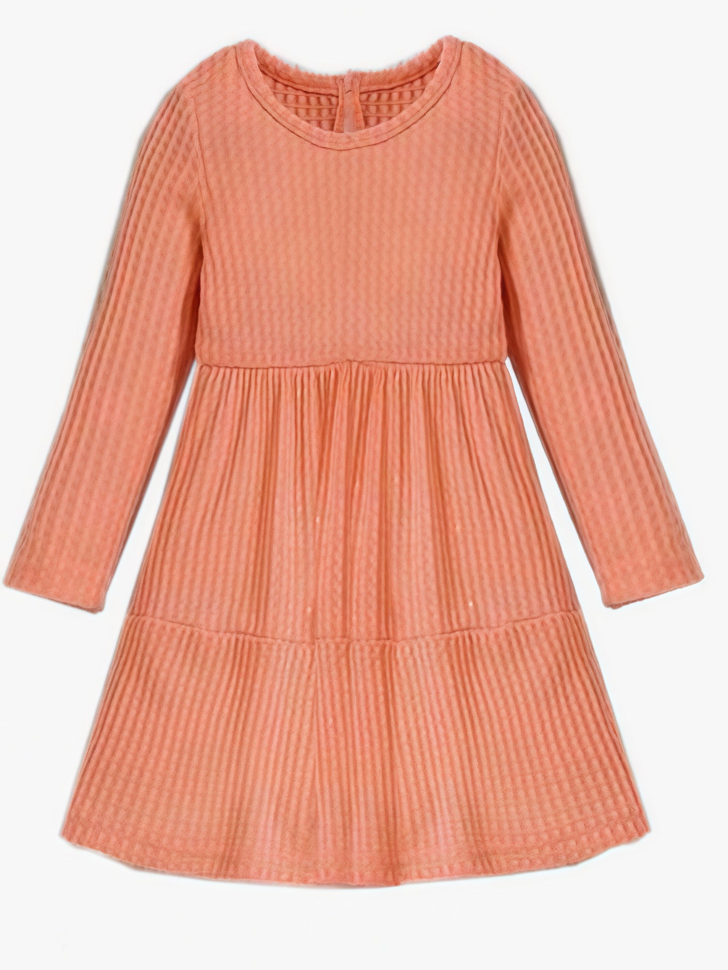 SHEIN peach Baby Girls' Sweet & Soft A-Line Dress