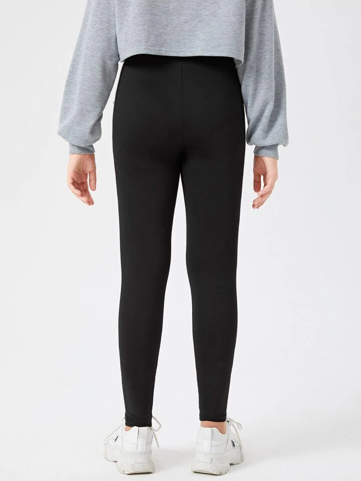 Women Striped Tape Side Leggings