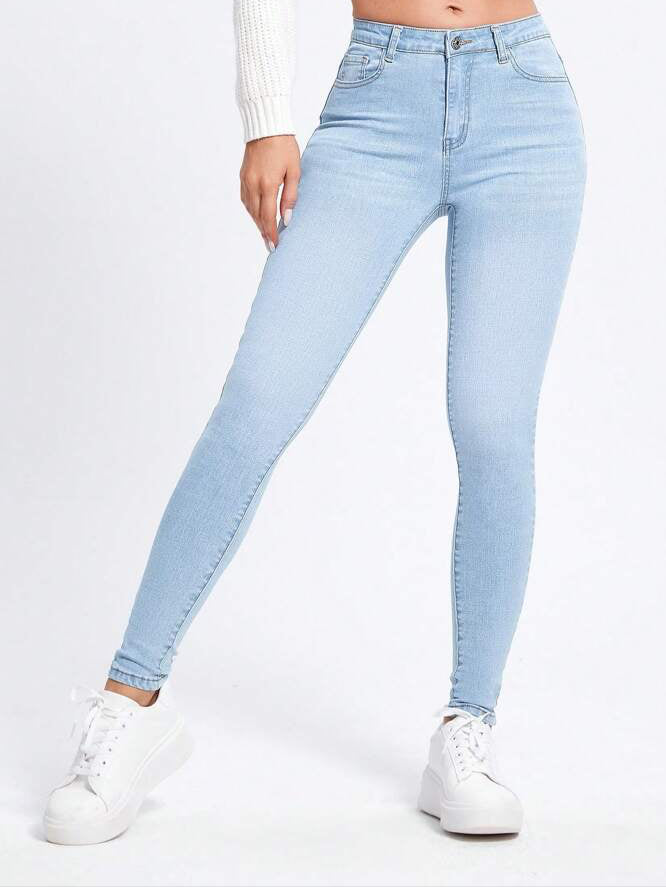 SHEIN Essnce Slant Pocket Skinny