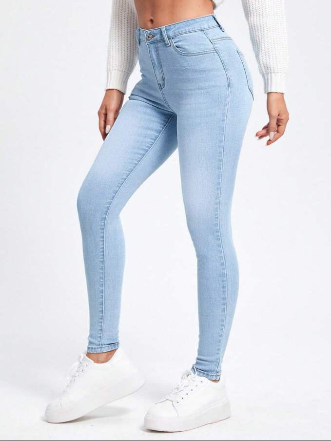 SHEIN Essnce Slant Pocket Skinny