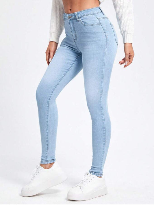 SHEIN Essnce Slant Pocket Skinny