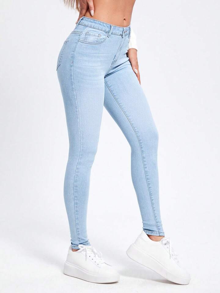 SHEIN Essnce Slant Pocket Skinny