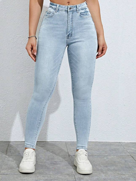 SHEIN Essnce High Waisted Skinny Jeans