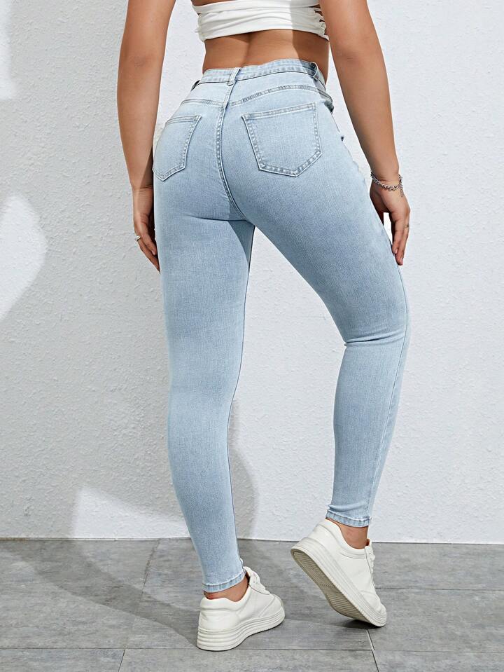 SHEIN Essnce High Waisted Skinny Jeans