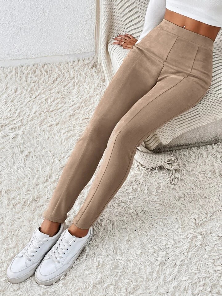 SHEIN Essnce Solid High Waist pants