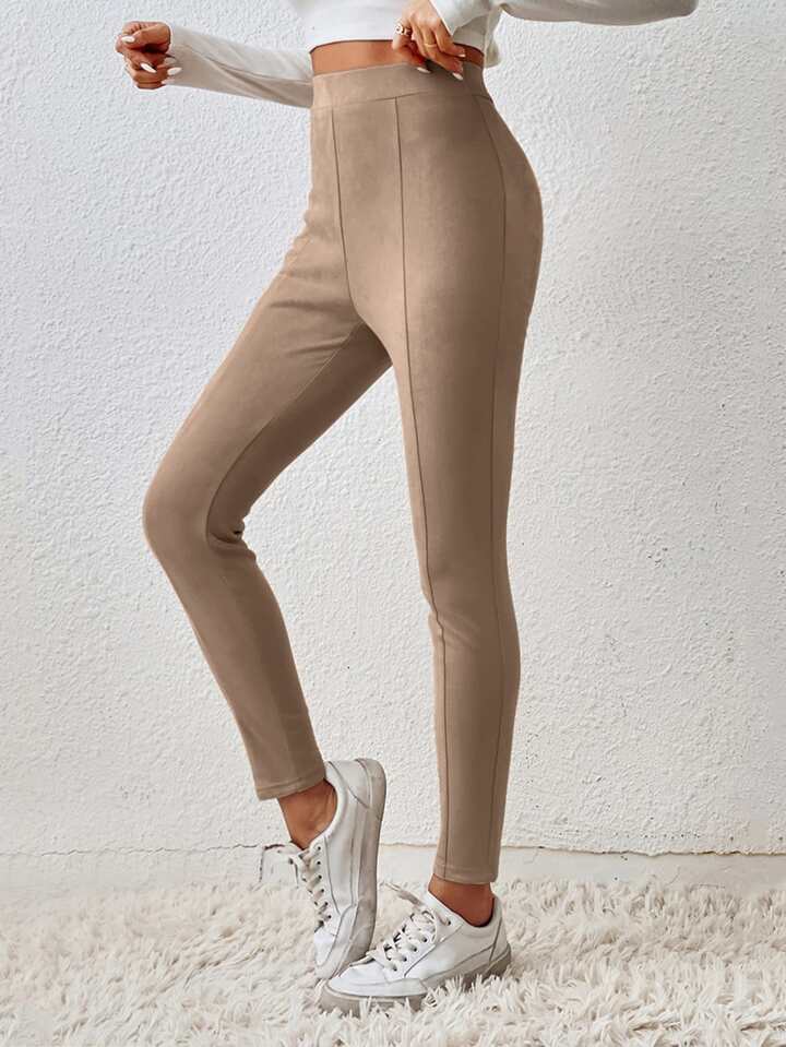 SHEIN Essnce Solid High Waist pants